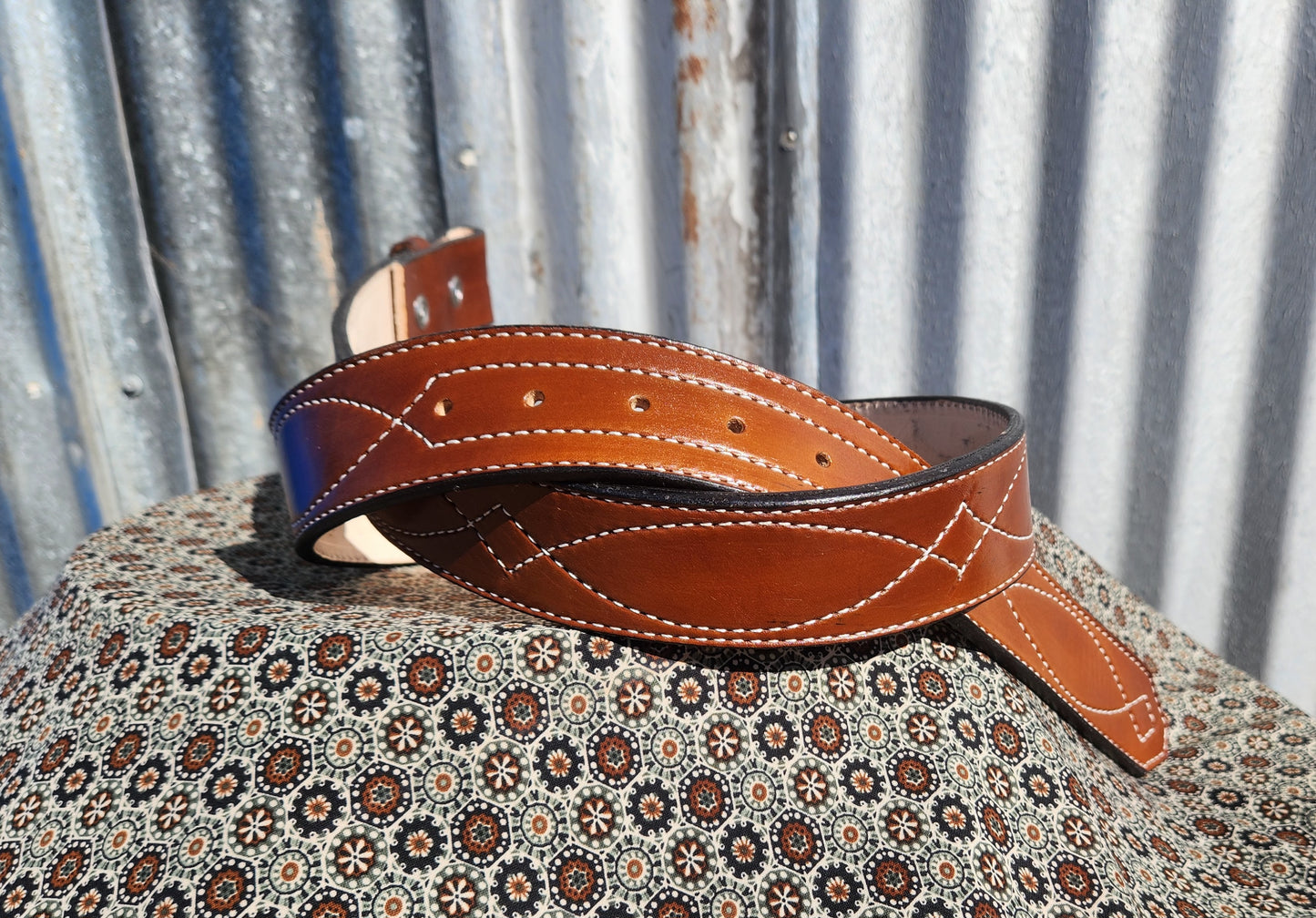 Gunslinger stitched belt