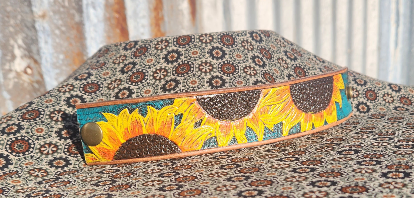 Tooled leather cuffs