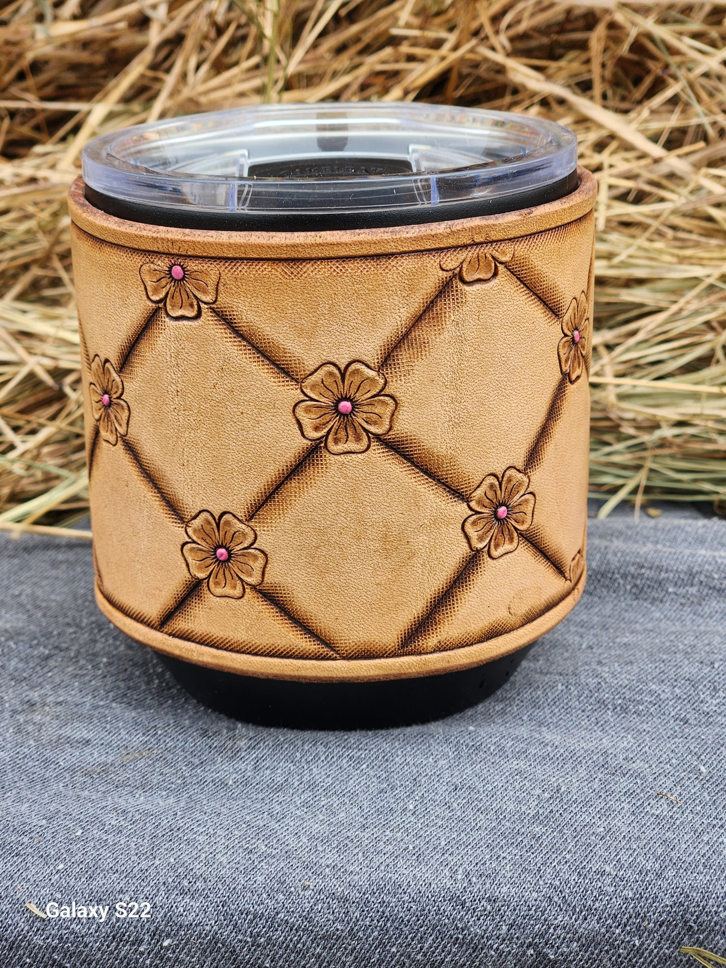 Leather drink cup sleeves