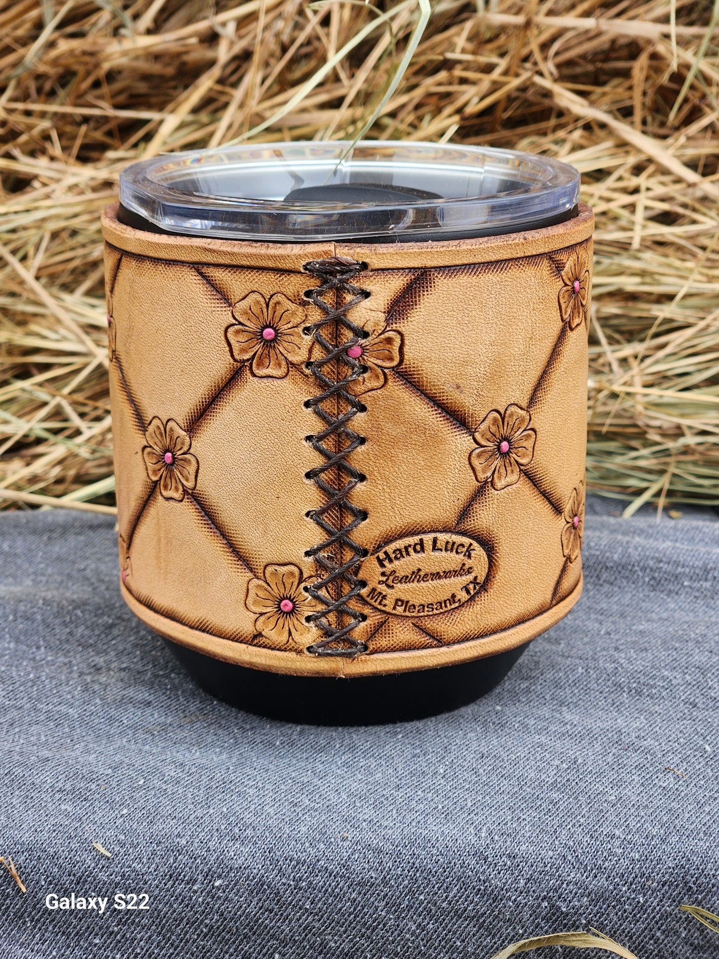 Leather drink cup sleeves