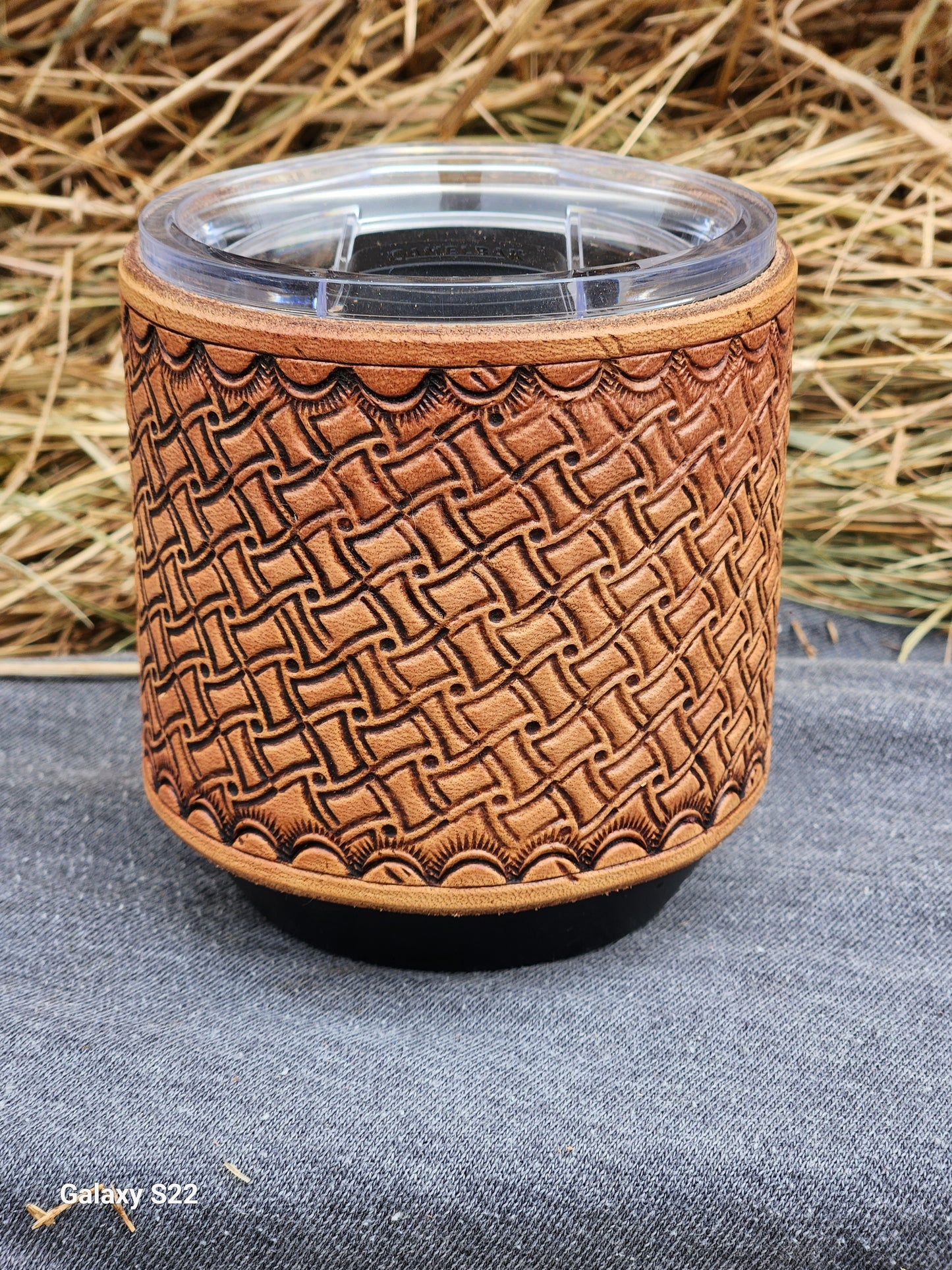 Leather drink cup sleeves