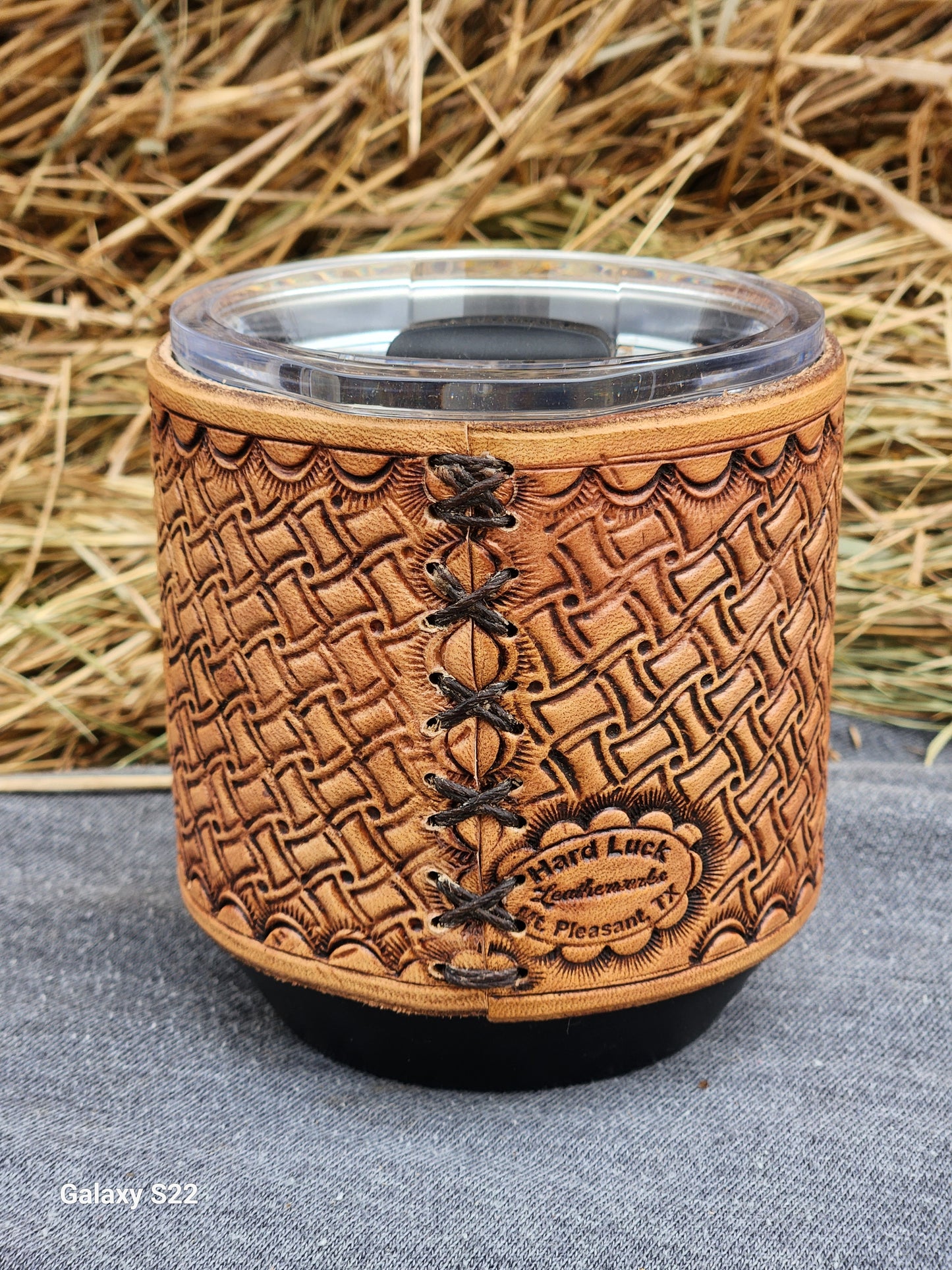 Leather drink cup sleeves