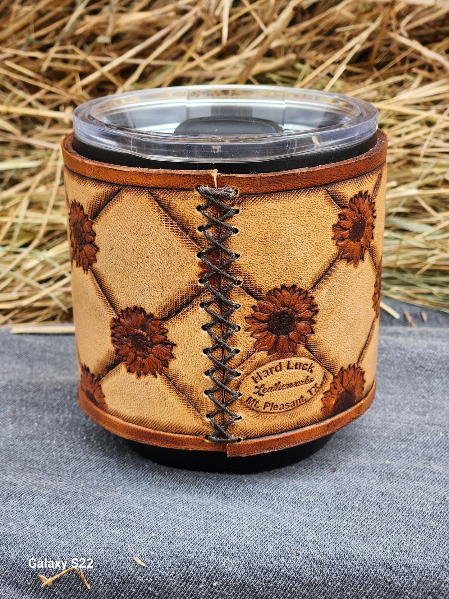 Leather drink cup sleeves