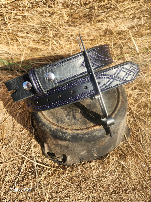 Gunslinger stitched belt