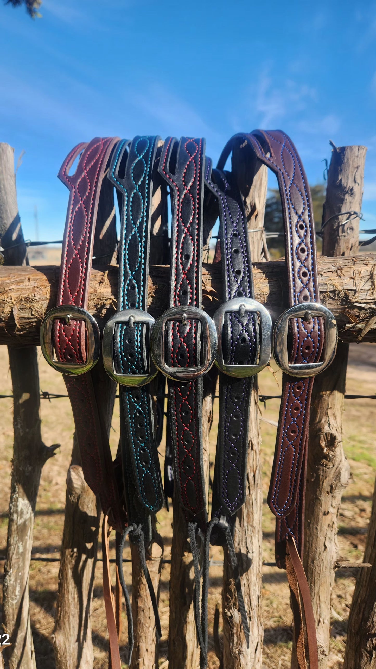 Stitched slit ear headstalls