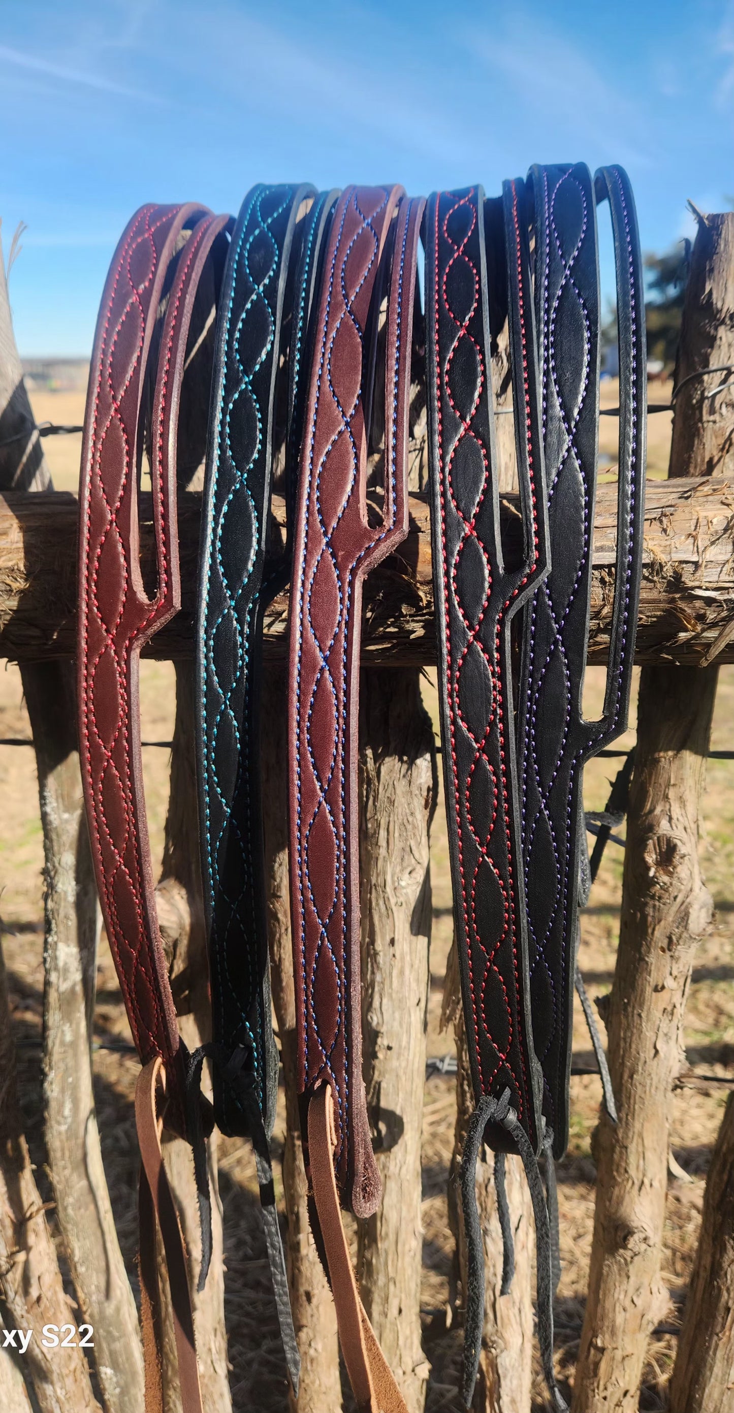 Stitched slit ear headstalls