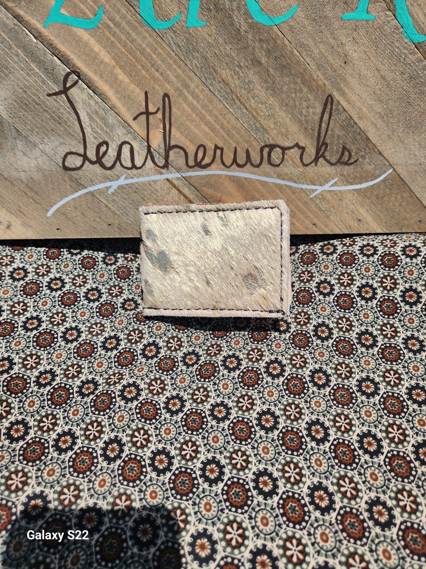 Hair on cowhide money clip wallets