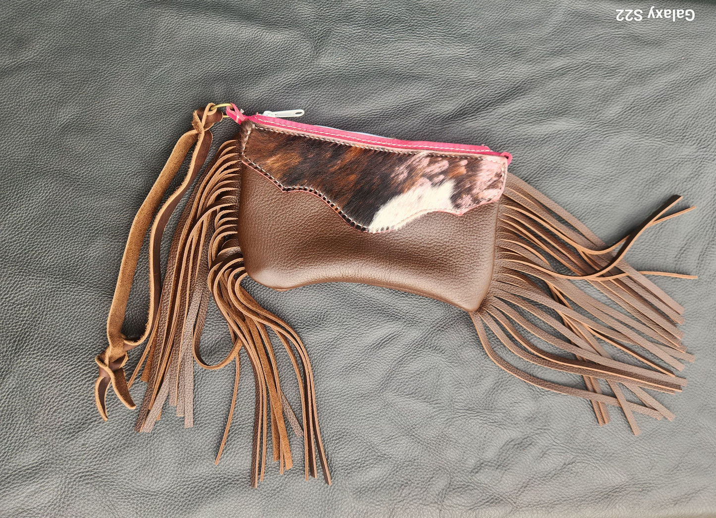 Fringy wristlet purse