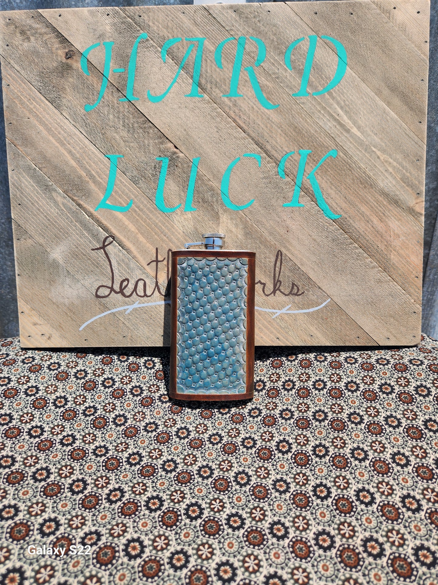 Stamped flask sleeves