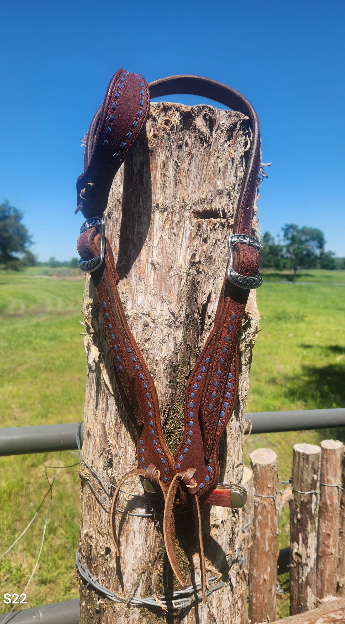 Blue buck stitched set
