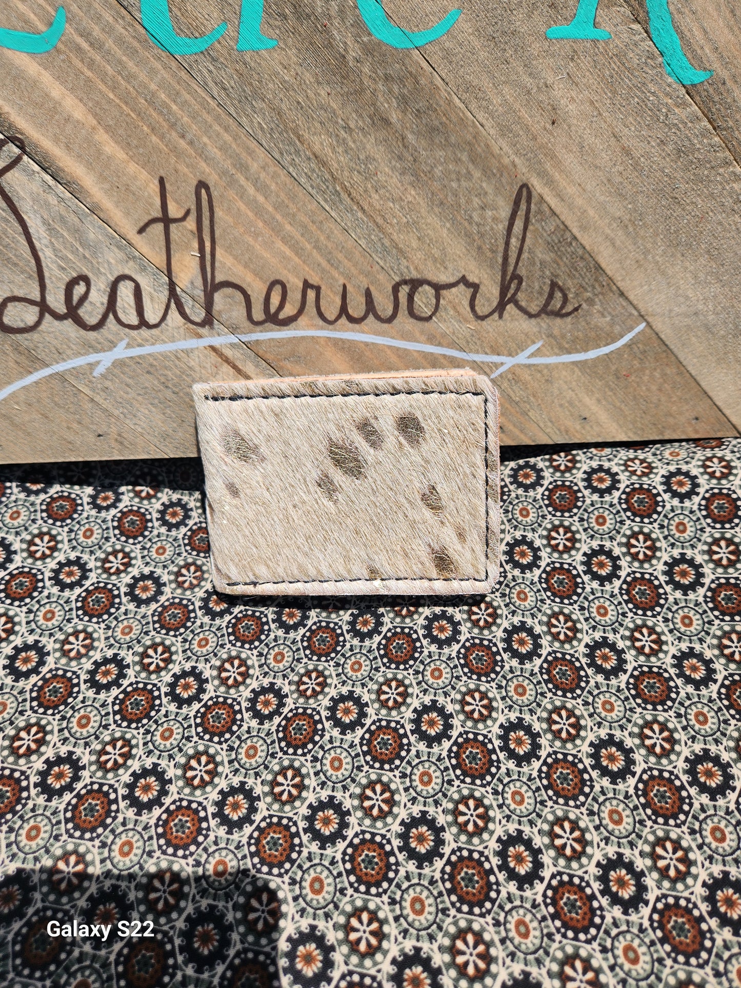 Hair on cowhide money clip wallets