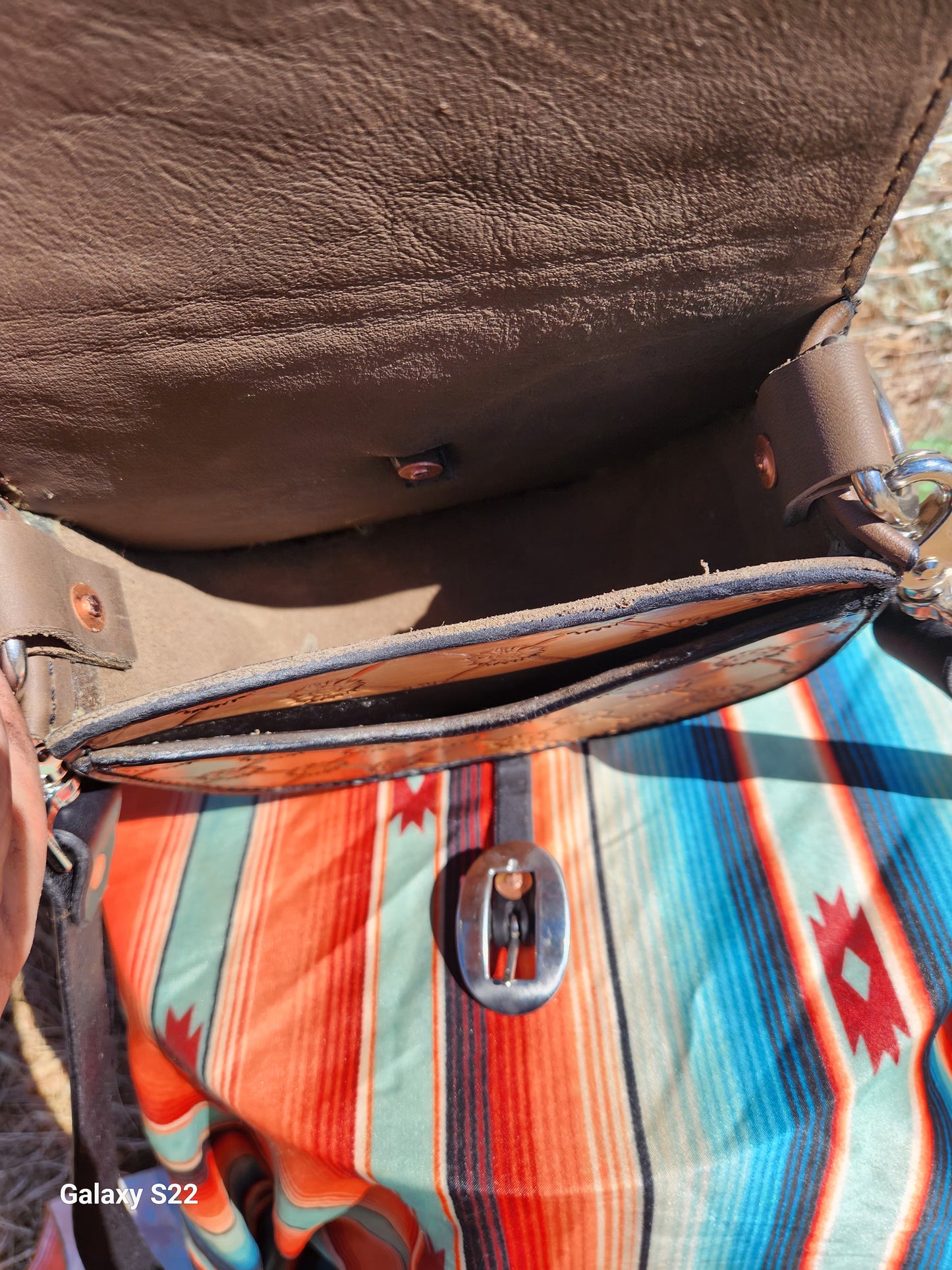 Sunflower quilted saddle bag purse