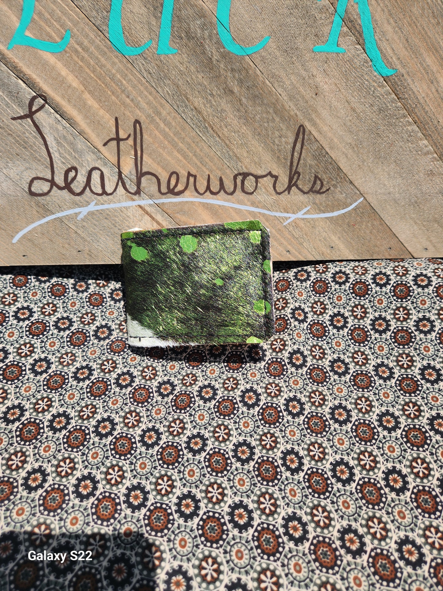 Hair on cowhide money clip wallets